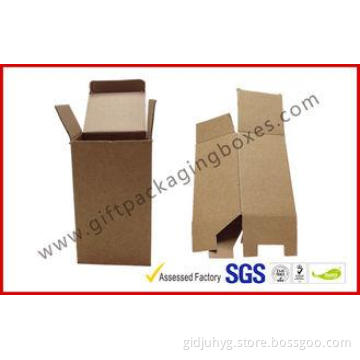 E / F Flute Custom Folded Corrugated Paper Box , White / Br